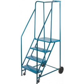 Rolling Steel Ladder: 4 step, 37" platform