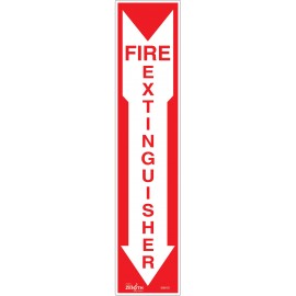 Fire Extinguisher Sign: Arrow Pointing Down