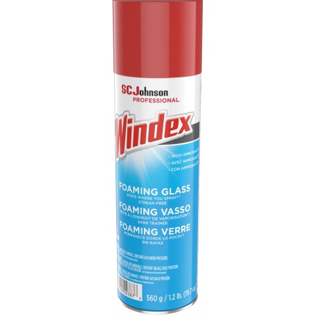 WINDEX FOAMING GLASS CLEANER WITH AMMONIA-D: 560 gm