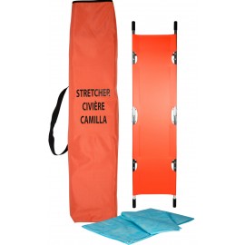 Stretcher: double fold stretcher w/ storage bag