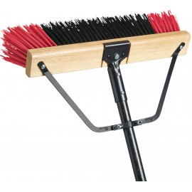 Ryno Push Broom: 18” Stiff Sweep