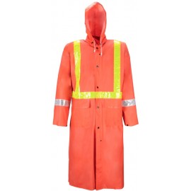 Rain Coat: Tornado Hi-Vis Orange PVC