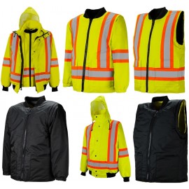 6-in-1 Safety Jacket: Ground Force, Yellow