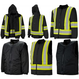 6-in-1 Safety Jacket: Ground Force, Black
