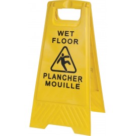 Wet Floor Sign: 24" bilingual