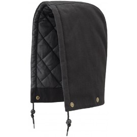 HOOD: black quilted cotton duck