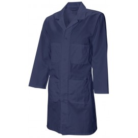 Shop Coat: Polyester / Cotton, Navy Blue