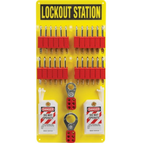 Lockout Tagout Station: 24 Nylon Locks