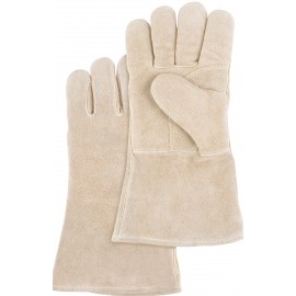 Welders Glove: premium cowhide, foam lined, large