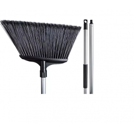 Broom: angled w/48" metal handle
