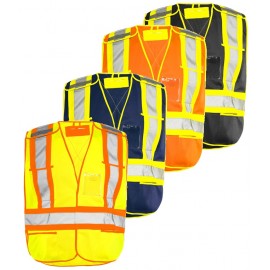 Safety Vest: solid fabric, 5 Point Tear-Away