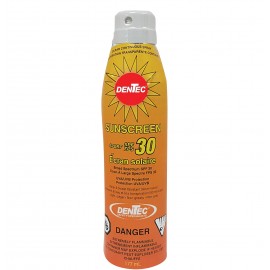 Sunscreen: SPF 30 177 ml continuous spray, Dentec