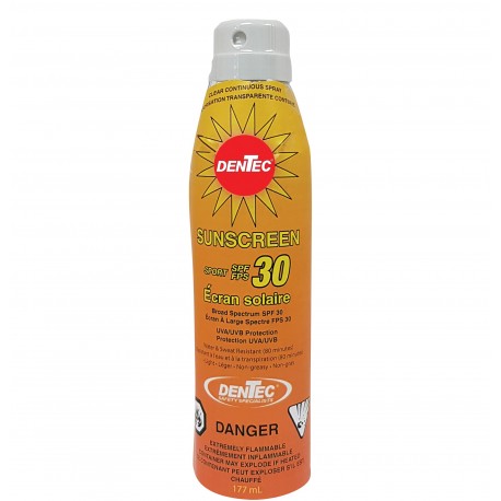 Dentec SPF 30 Sunscreen: 177 ml continuous spray