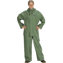 Rain Suit: Hurricane Fire Retardant Green PVC