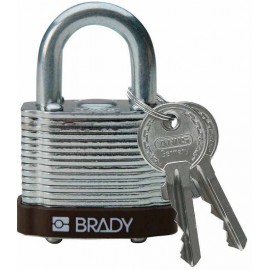 Brady Steel Padlock: 3/4", Brown