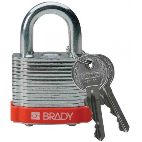 Brady Steel Padlock: 3/4", Orange