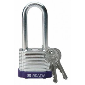 Brady Steel Padlock: 2", Purple