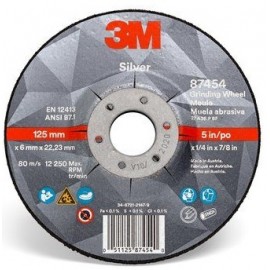 3M Silver Grinding Wheel: 6" / 10200 rpm
