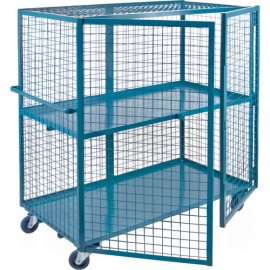 Security Shelf Cart: 24"W x 60"L x 62.5H