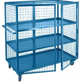 Security Shelf Cart: 30" W x 75" L x 62.5"H
