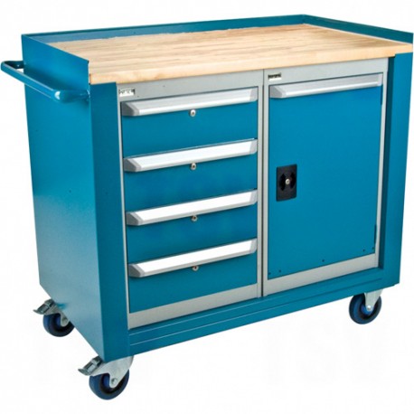 Mobile Service Bench 4 Drawers 1 Door
