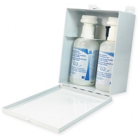 Eyewash Cabinet: metal w/ 2x1L solution