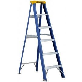 Fiberglass Step Ladder: 6' Heavy Duty