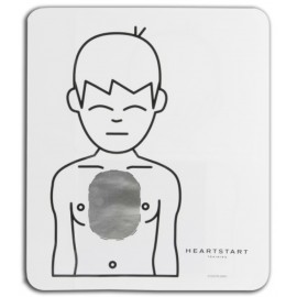 Philips AED Pads Placement Guide (Flat Child)