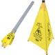 Bilingual Pop-Up Safety Cone: Caution Wet Floor