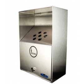 Frost Ashtray: 2.3L, stainless wall mount heavy duty outdoor