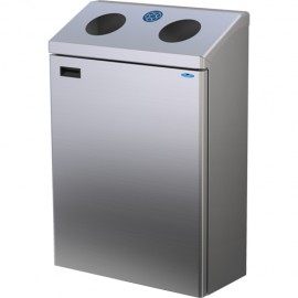 Stainless Steel Wall Mounted Recycling Station: 29 gal.