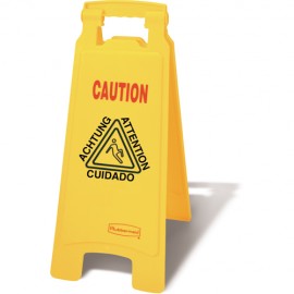 Rubbermaid Caution Safety Sign - 2 Sided