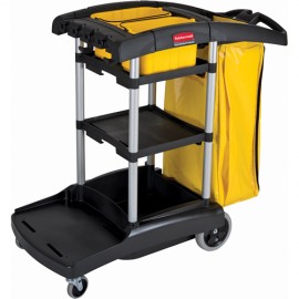 Rubbermaid High Capacity Cleaning Cart With Bins
