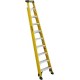 Fiberglass Cross Step Ladder: 10 ft