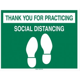 Floor Sign: Thank You For Practicing Social Distanc