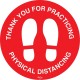Floor Sign: Physical Distance, 17"