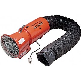 Allegro 8" Axial Explosion-Proof (EX) Metal Blower w/ Canister & 15’ Statically Conductive Ducting