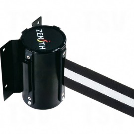 Crowd Control Barriers - Black / White Wall Mount
