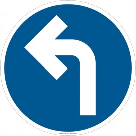 Brady Floor Sign: left directional arrow,17"