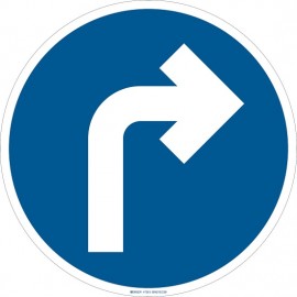Brady Floor Sign: right directional arrow,17"