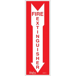 Fire Extinguisher Sign: adhesive vinyl