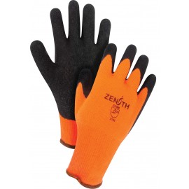 Thermal Knit Glove: Fleece Lined, Rubber Palm Coated