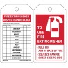 Fire Extinguisher Instruction Tags: 25/pk
