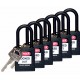 Safety Padlocks: Nylon Keyed Different