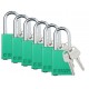 Aluminum Safety Padlocks - Keyed Different