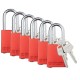 Aluminum Safety Padlocks - Keyed Different