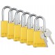 Aluminum Safety Padlocks - Keyed Different