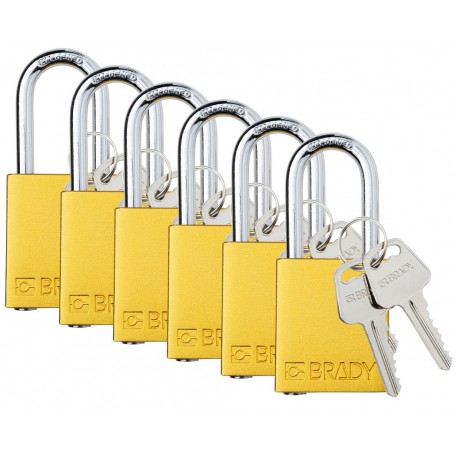 Aluminum Safety Padlocks - Keyed Different