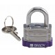 Brady Steel Padlock: 3/4", Purple