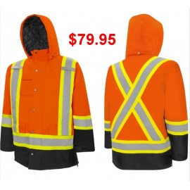 Traffic Parka: Orange / Black, Ground Force